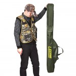 LEO 100cm/150cm Fishing Bags Portable Folding Fishing Rod Carrier Canvas Fishing Pole Tools Storage Bag Case Fishing Gear Tackle