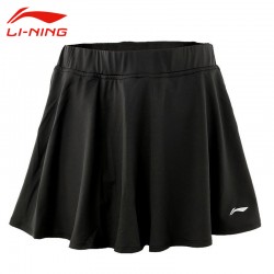LI-NING Women Badminton Skirts Li Ning Microfiber Spandex Jersey Solid Breathable Quick Dry Fit Sport Training Skirts ASKK162