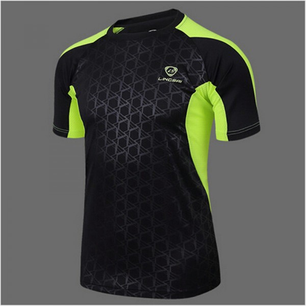 LS Brand 2017 new men Tennis shirts Outdoor sports O-neck clothing Running badminton apparel basketball Short t-shirt tops tees