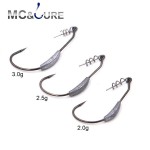MC&LURE 5pcs/lot Worm Hook Wide Belly Jigging Swimbait Hooks Sea Fishing Lure Soft Bait Fishhook With Lead Weight Fishing tackle