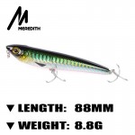 MEREDITH 1pcs Combat  Pencil Fishing Lures 8.8CM 8.8G wobblers Hooks Fish Pencil Lure Tackle Hard Bait Artificial  Carp Fishing