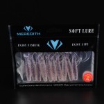 MEREDITH LURE JX41-09 Soft Bait 90MM 3.4G 10PCS Fishing soft grub Lures