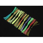 MNFT 12 Bundles 13cm Length Fly Tying Rubber Threads Skirts Silicone Straps for Flies Lure Beard wire Making Random Mixing Color