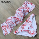 MOOSKINI 2017 Brazilian Biquini Push Up Swimwear Women Print Swimsuit Bikini Set Bandage Beachwear Biquini Feminino Praia 2017