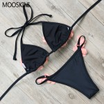 MOOSKINI 2017 Hot Cheeky Style Brazilian Bikini Set Sexy Floral Swimwear Women Swimsuit Biquinis Feminino Top Low Waist Bikinis