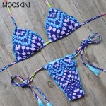 MOOSKINI 2017 Hot Cheeky Style Brazilian Bikini Set Sexy Floral Swimwear Women Swimsuit Biquinis Feminino Top Low Waist Bikinis