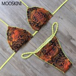 MOOSKINI 2017 Hot Cheeky Style Brazilian Bikini Set Sexy Floral Swimwear Women Swimsuit Biquinis Feminino Top Low Waist Bikinis