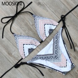 MOOSKINI Bikinis Women Swimsuit Push Up Swimwear Women 2017 Sexy Brazilian Bikinis Set Bandage Beach Bathing Suits Swim Wear 