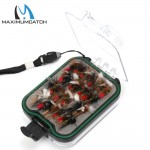 Maximumcatch Fly Fishing Box With 60pcs fly fishing flies hooks  Waterproof plastic double side lanyard