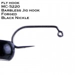 Maximumcatch Fly hook 100pcs/lot Fish-Friendly Barbless Jig Hooks Forged Black Nickle MC-5220 12# 14# 16# Fly Fishing Hook