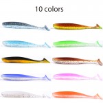 Meredith 75mm 2.4g 20/pcs Wobblers Fishing Lures Easy Shiner Swimbaits Silicone Soft Bait Double Color Carp Artificial Soft Lure