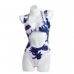 Minimalism Le Brand New Bikini 2017 Push Up Print Backless Swimwear Women Swimsuit Sexy High Waist Bandage Bathing Suits BK651