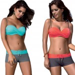 Minimalism Le Brand Sport Bikini Set 2017 Swimwear Women Sexy Swimsuit Bathing Suit Low Waist Biquini Brazilian BK557