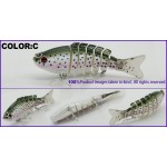 Mr.Charles CMCS 056  fishing lures   75.5mm/20g singking quality professional 7 Segment Swimbait Crankbait Hard Bait