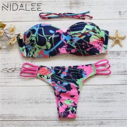 NIDALEE Bikinis Women 2017 Bikini Push Up Swimsuit Women Swimwear Bikini Tanga Bathing Suit Women Swimming Suit Girls Swimsuits 