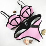 Neoprene Swimwear New Summer 2017 Women Biquini  Bikini Women Sexy Swimsuit Bath Suit Push Up Bikini set Bathsuit Cikini TA01B