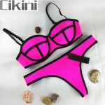 Neoprene Swimwear New Summer 2017 Women Biquini  Bikini Women Sexy Swimsuit Bath Suit Push Up Bikini set Bathsuit Cikini TA01B