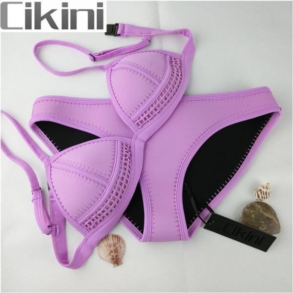 Neoprene Swimwear Women  Bikini Woman New Summer 2016 Sexy Swimsuit Bath Suit Bikini set Bathsuit SC003 Cikini