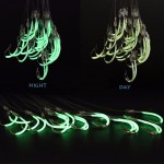 New Arrival  Luminous Fishing hooks Authentic Barbed Hook With Fishing Line Overturned Fish Hook 12# 14# 16# 18#