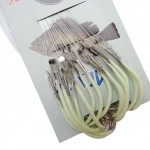 New Arrival  Luminous Fishing hooks Authentic Barbed Hook With Fishing Line Overturned Fish Hook 12# 14# 16# 18#