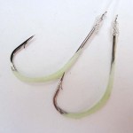 New Arrival  Luminous Fishing hooks Authentic Barbed Hook With Fishing Line Overturned Fish Hook 12# 14# 16# 18#