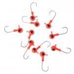 New Arrival Fish Hook 10Pcs Red Lead Round Jig Head Fishing Lures Bait Hook Fish Tackle 5g 35mm Fishing Hooks for Sea River Lake