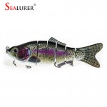 New Artificial Bait Big Fishing Lure 6 Segment Swimbait Crankbait Hard Bait Slow 110g 20cm Fish hooks size