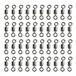 New Hot 100PCS Fishing Barrel Bearing Rolling Swivel Solid Ring LB Lures Connector 7 Size
