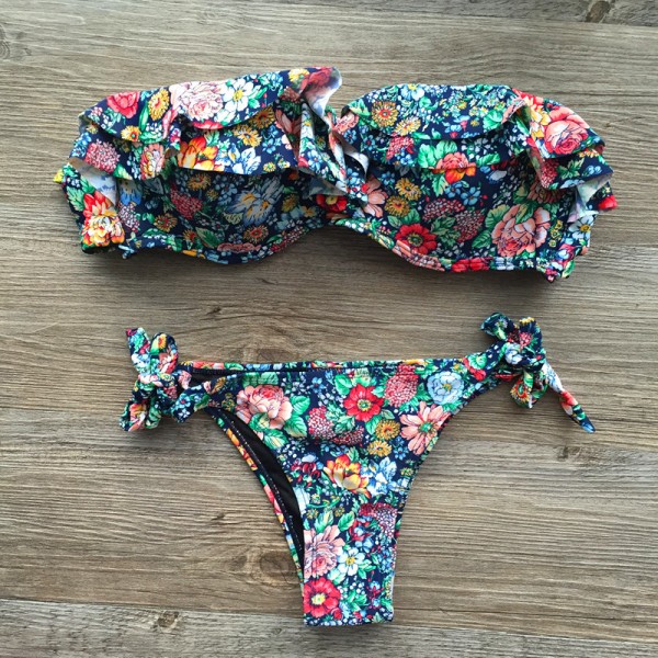 New bandage beach strapless swimwear bikinis 2016 women swimsuit sexy bikini brazilian set biquini bathing suits 485