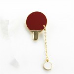 New fashion sports enamel badminton/ping-pong racket badges Women brooch 2016 manufacturers wholesale and direct sales
