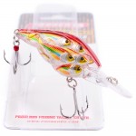 PROBEROS Ball Crankbait Bass Baits 9cm-3.54"/12.59g-0.44oz Crank Fishing Lures sold by 1PC 8 Color 4# Hook Fishing Tackle DXC003