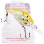 PROBEROS Ball Crankbait Bass Baits 9cm-3.54"/12.59g-0.44oz Crank Fishing Lures sold by 1PC 8 Color 4# Hook Fishing Tackle DXC003