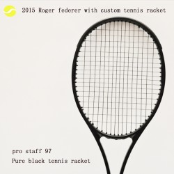 PS 97 Black Racquet Equipped with Bag RogerFederer Tennis Racket,Foamed handle,Foamed hand glue,100% Carbon Fibre Material Frame