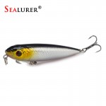 Pencil Fishing Lures 3D eyes 8CM 9G 6# Treble Hooks Plastic Wobbler Artificial Hard Bait Floating Surface Fishing Tackle