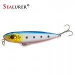 Pencil Fishing Lures 3D eyes 8CM 9G 6# Treble Hooks Plastic Wobbler Artificial Hard Bait Floating Surface Fishing Tackle