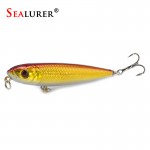 Pencil Fishing Lures 3D eyes 8CM 9G 6# Treble Hooks Plastic Wobbler Artificial Hard Bait Floating Surface Fishing Tackle