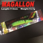 Perfect Bearking professional fishing lures,113mm/13.7g,each lot 5pcs different colors,equipped white or black hook,