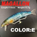 Perfect Bearking professional fishing lures,113mm/13.7g,each lot 5pcs different colors,equipped white or black hook,