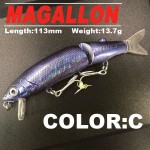 Perfect Bearking professional fishing lures,113mm/13.7g,each lot 5pcs different colors,equipped white or black hook,
