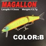 Perfect Bearking professional fishing lures,113mm/13.7g,each lot 5pcs different colors,equipped white or black hook,