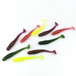 Pesca Artificial Lure 10pcs 1g/5cm for Shad UL Fishing Worm Swimbait Jig Head Soft Lure Fly Fishing Bait Fishing Lure YE-137