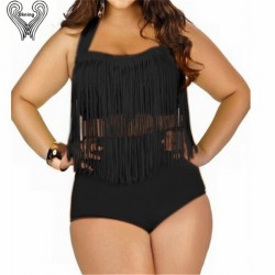 Plus Size Fringe Bikini Set Underwiere Push Up Swimwear Women High Waist Bath Suit Swimming Pool Wear saida de praia H262