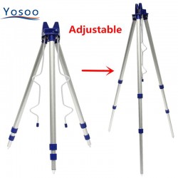 Portable Height Adjustable Sea Fishing Rod Holder Tripod Stand Holds 5 Rods Rack