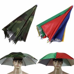 Portable Umbrella Hat Sun Shade Camping Fishing Hiking Festivals Outdoor Hands Free Parasol Cap Tackle Tool