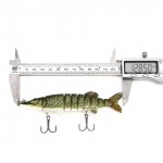 Proberos 12.8cm Fishing Lures Lifelike Multijointed 9 Segement Pike Swimbait Crankbait 3D Eyes Fishing Lure Hard Fake Fish Bait
