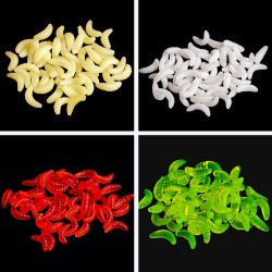Promotion! colorfull soft bait 200pcs 2cm 0.35 grams maggot Grub Protein Soft Lure Baits Worm Artificial Fishing Lures for carp