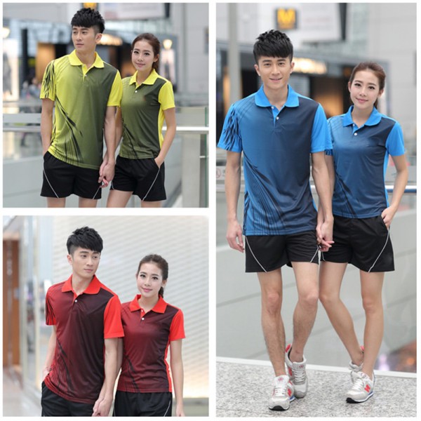 Quick Dry Tennis Set (Polo + Shorts) Men And Women Tennis Badminton Table Tennis Polyester Sportswear BTF04