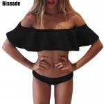 Riseado Summer Ruffle Bikini Set Swimwear Women Sexy 2017 Low Waist Bottom Swimsuit Beach Bathing Suits
