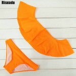 Riseado Summer Ruffle Bikini Set Swimwear Women Sexy 2017 Low Waist Bottom Swimsuit Beach Bathing Suits