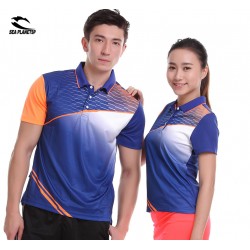 SEA PLANETSP Sportswear sweat Quick Dry breathable badminton shirts , Women/Men table tennis clothes team game running training